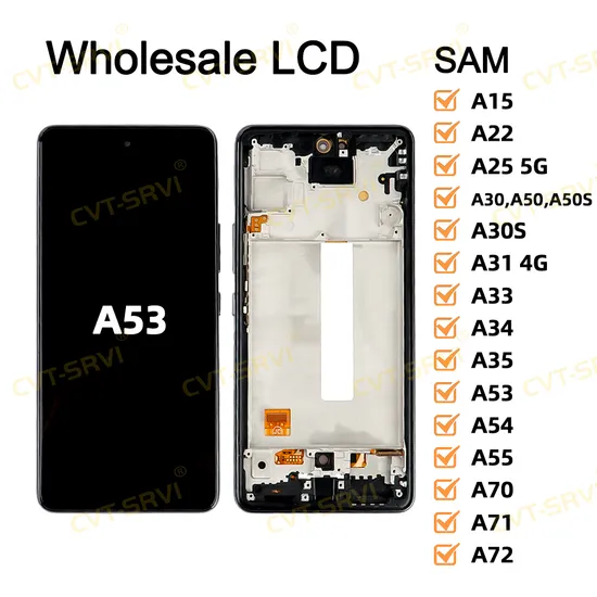 Mobile Phone Parts LCD Phone Screen Suitable for Samsung Mobile A53 A31 A34 A35 Screen
