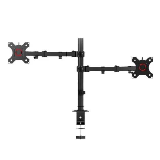 Desk Height Adjustable Monitor Stand Mount with Double-Link Swing Arms for 14-28 Inch Computer Screen