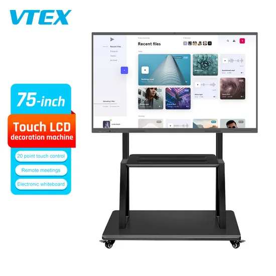 75 55 Inch Teaching All in One Machine Multimedia Touchable Video Conference Smart Interactive Flat Panel Whiteboard
