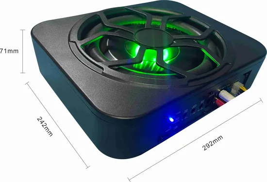 New Design Small 10 Inch Under Seat Car Subwoofer with Multi LED