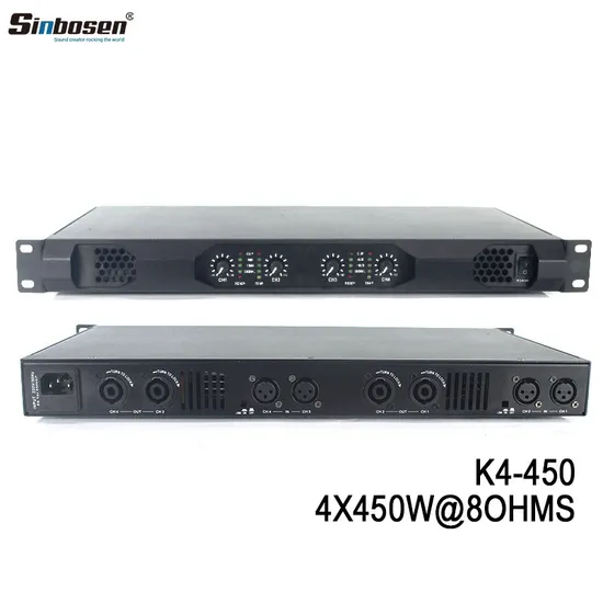 Sinbosen 4 Channel 450W Power K4-450 Class D Professional DJ Home 1u Digital Amplifier Audio