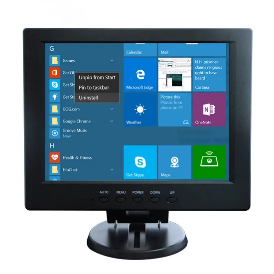 HDMI DVI VGA 10 Inch LCD LED Computer Monitor with 12V