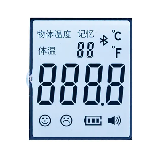 Customized Positive Transmissive Tn Segment LCD Panel for Forehead Thermometer Display