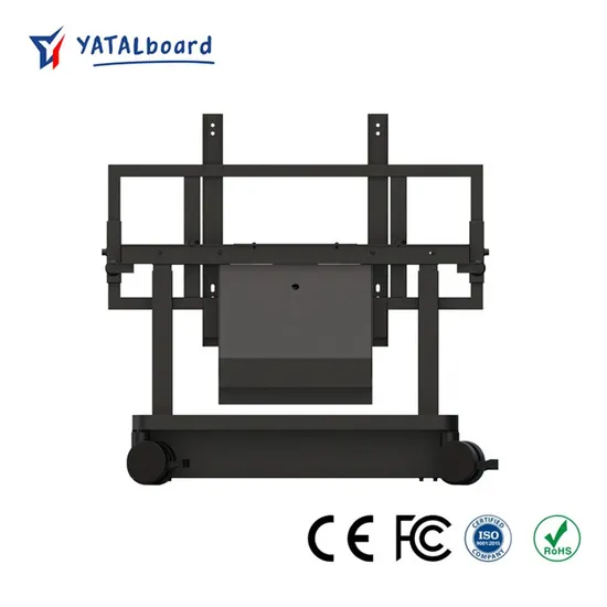 Hot Sale Factory Direct Height Adjustable Rolling Stand Motorized for 55-86 Inch Mobile TV Stand for Interactive Whiteboard