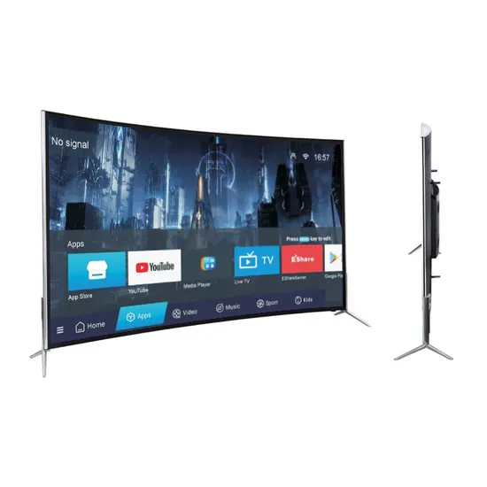 Home TV 55 Inch 4K UHD Frameless LED with Digital System Curved TV