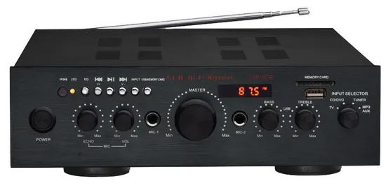 High Quality Digital Amplifier Professional Karaoke Car Audio with Bluetooth Mic