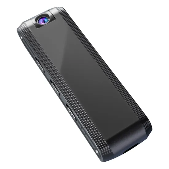 Black ABS Mini Camcorder Recorder with Rechargeable 400mAh Battery and 1080P Resolution