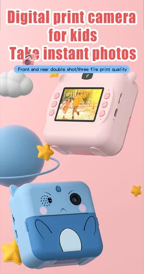 Toddler Cartoon 1080P Photo and Video Digital Instant Printing Camera