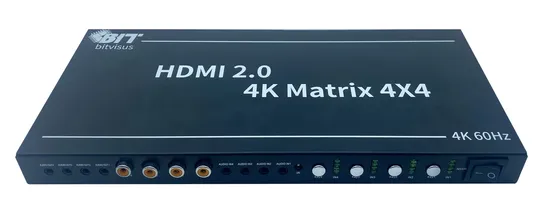 New Product RS232 LED Support IR Control 4 Channel Matrix 4K 4X4 HDMI Matrix Switcher