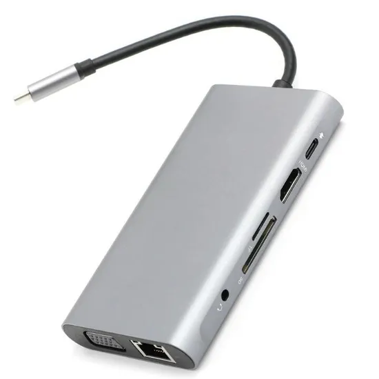 Versatile 10-in-1 USB-C Hub for Notebooks and Laptops