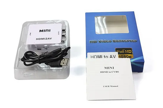 Mini HDMI to RCA 1080P HDMI to AV Converter for DVD VCR