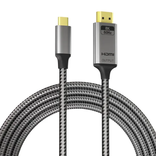 8K Type C to 2.1 HDMI Cable 48gbps 8K 60Hz 4K 120Hz 144Hz Dp 1.4 USB-C to HDMI Video Adapter Converter