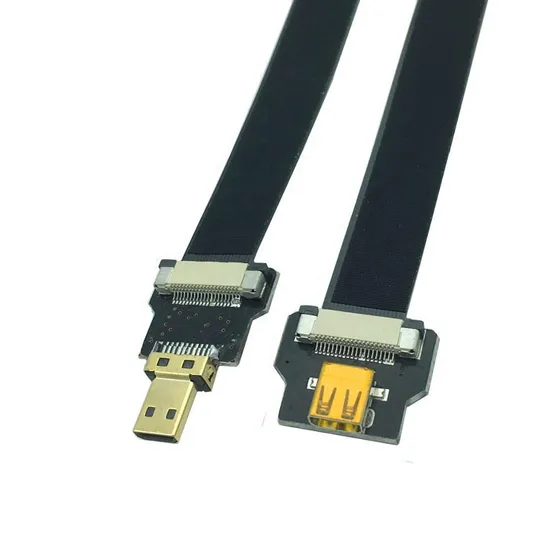 Ultra Thin Flexible Micro HDMI Cable with 90 Degree Adapter