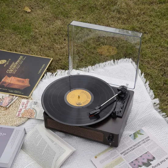 3-Speed 33/45/78 Rpm Lp Bluetooth Vinyl Record Player