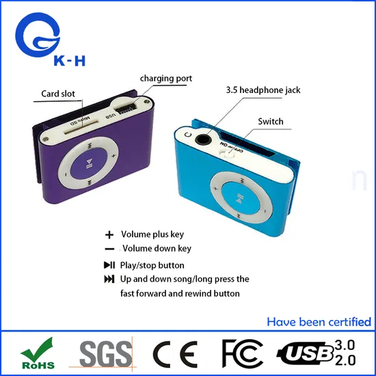 Fashion New MP3 Player Mini Clip USB Music Player Portable Simple Gift