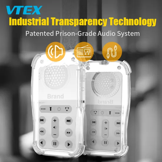 Prison Jail Inmate Use Clear Transparent Case Stress Relife Digital Audio Muslin Quran Christian Bible Mini Speaker MP3 Player