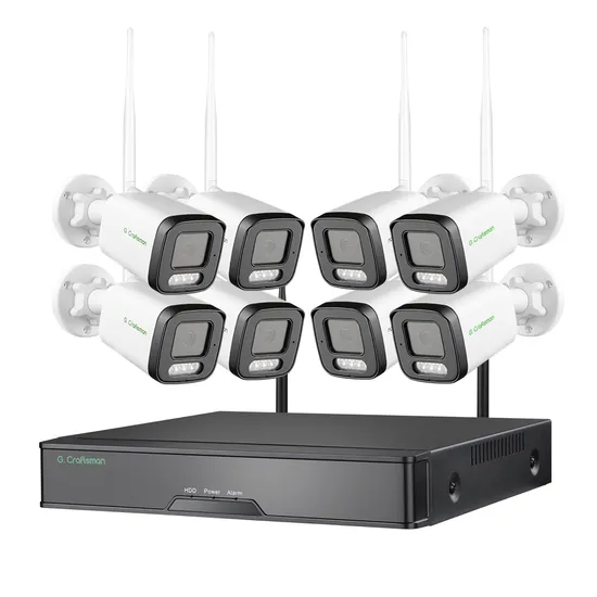 Gw-Tfd-M5X-K8 (AG) Xmeye Icsee 5MP Outdoor Wireless WiFi Camera 8 Channel NVR Kit Home Security Video Surveillance System