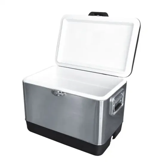 Stainless Steel 54qt Large Metal Cooler Ice Box Portable Outdoor Beverage Cooler Box for Picnic