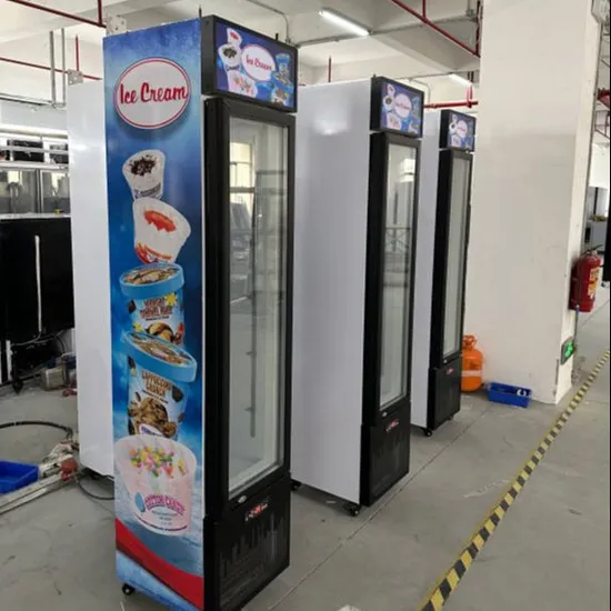 220L Vertical Slim Ice/Ice Cream Display Freezer for Supermarket