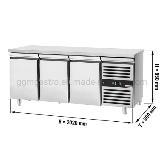 Commercial Stainless Steel Salad Under Counter Refrigerated Pizza Prep Table Refrigerator