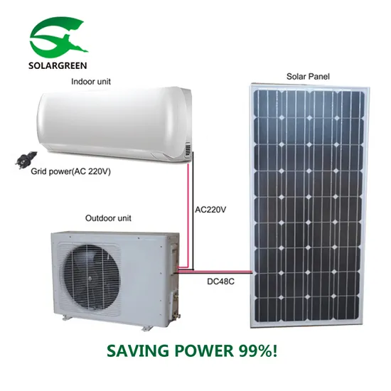 Saving Power 90% Acdc on Grid Solar Panel Air Conditioner