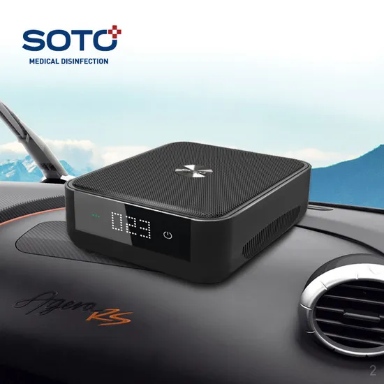 SOTO QX6 Portable Car Air Purifier Power Source Pm2.5 Display Automatic Start and Stop Big Size HEPA Carbon Filter Large-Diameter Air Cleaner