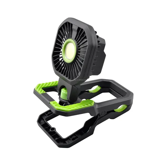 Battery Operated USB Rechargeable Portable Desk Fan Foldable for Camping and Working with COB LED Lamp and Magnet Clamp for Car Motor Repair