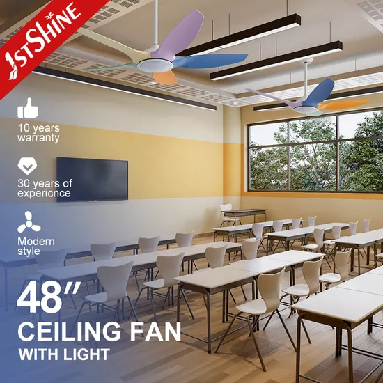 1stshine LED Ceiling Fan 5 ABS Blades OEM Color Dimmable LED Light Smart Ceiling Fan