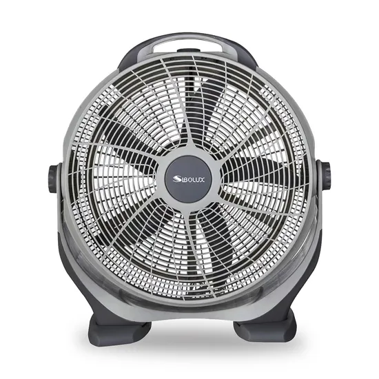 20 Inch 3 Speed Curved Base Plastic Box Fan with Easy-Carry Handle