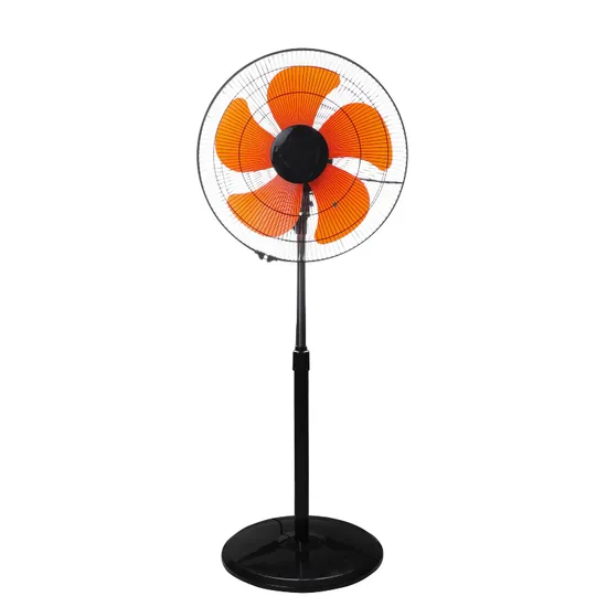 Hot Sale Newest Oscillating 16" Stand Fan in 5 Orange Colorful Blades and Stable Round Plastic Base