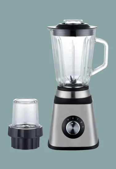 Stainless Steel Base 2 in 1 Blender Black Beauty Electric Master Chef Blender 1.5L Glass Jar