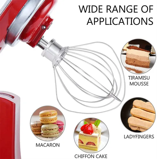 K5aww Wire Whip K5ab Flat Beater K5adh C Dough Hook Compatible for K5 Ksm50 Ksm5 4.8L Bowl Lift Vertical Mixer