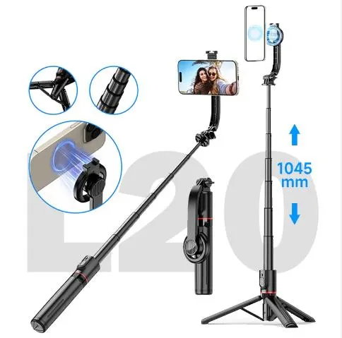 New Bt Selfie Stick Foldable Tripod 360 Rotation Multi-Functional Handheld Adjustable Mobile Phone Holder for Recording Video