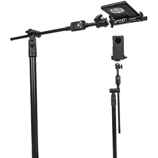 Adjustable Compact 79-155cm Tripod with Flexible Phone Holder for Streaming