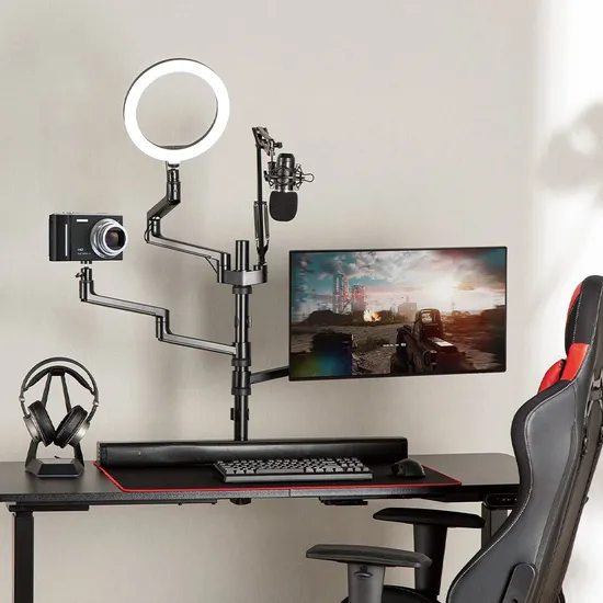 Multipurpose LED Ring Light with Stand and Phone Holder for Live Stream