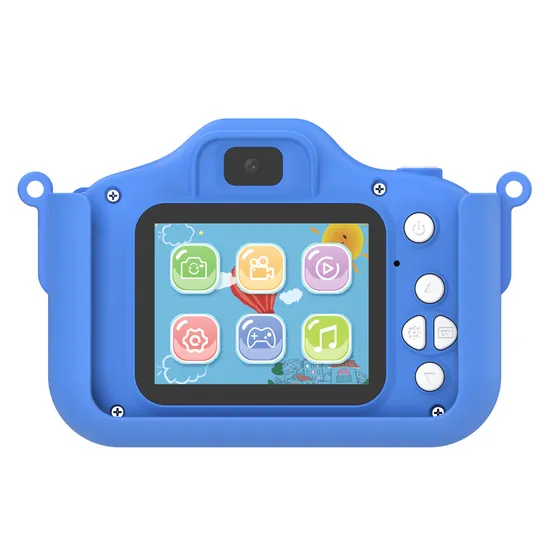 X13s Cartoon Dinosaur 2.0 Inch IPS Screen Video Recorder Kids Camera, No TF Card (CE Certified) - Blue