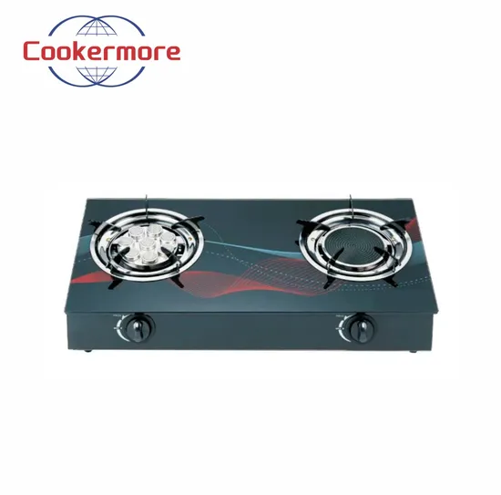 Thailand Hot Sales Factory Price Kitchen Appliances Tempered Glass 2 Infrared Burner Table Gas Stove