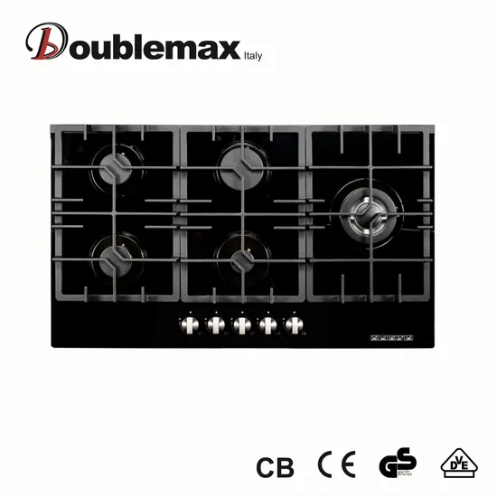 New Arrival Competitive Price Temperred Glass Panel 5 Burner Gas Stove