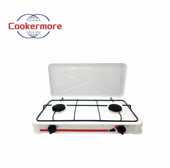 2 Burner Europe Type Table Gas Stove with Cover Camping Stove