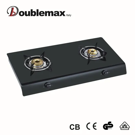 Portable Gas Stove Tempered Glass Double Auto Ignition 2 Burner Table Gas Cooker