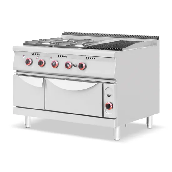 Durable 4 Burner Gas Stove with Integrated Oven for Chefs