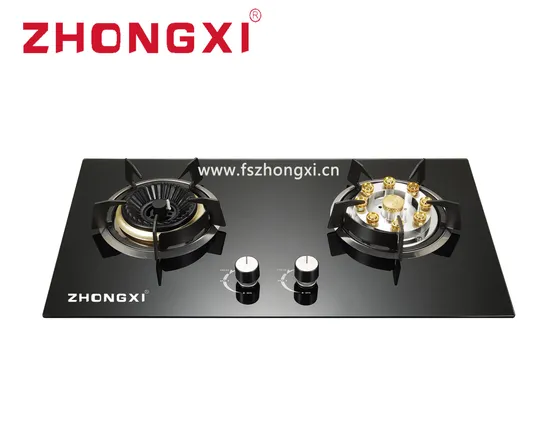 Tempered Glass Double Burners Gas Cookers Built in Gas Cooktop