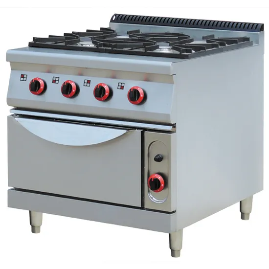 Gas Range Stove with Oven for Restaurant Use 4 Burner Gas Stove Kitchen Equipment Durable Gas Cooker for Commercial Cooking