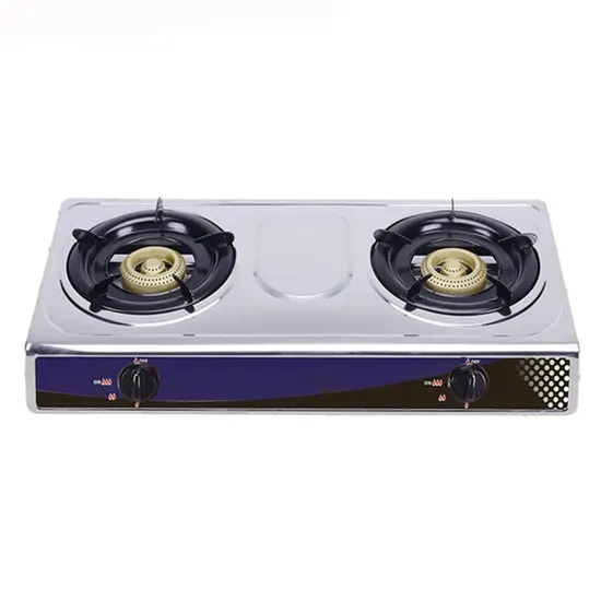 Cheap Price Wholesale Gas Hob Stainless Steel Panel 2 Burners Household Gas Cooking Stove