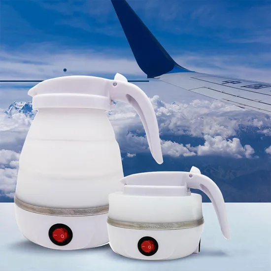 Manufacturer Hot Selling Item 600W 0.6L Electric Portable Foldable Car Travel Kettle with Silicone Material