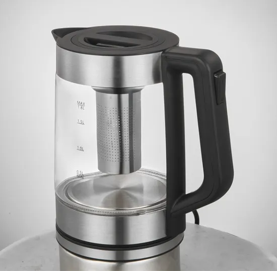 Portable Kitchen Appliances LED Electrical Glass Tea Maker Glass Water Kettle