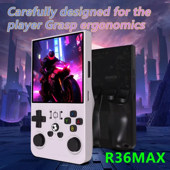 R36 Max 4 Inch IPS Screen Handheld Game Console Portable Retro Gameing Player
