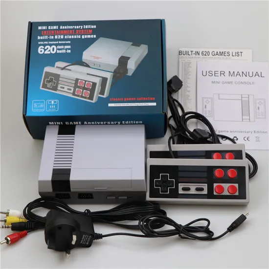 Mini TV Handheld Family Recreation Video Game Console AV Port Retro Built-in 620 Classic Games