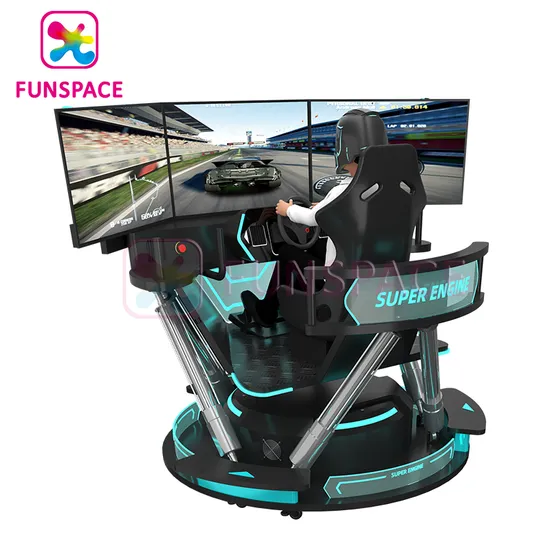 Amusement Park Arcade Game Machines Racing Simulator Virtual Reality Car Flight Simulator