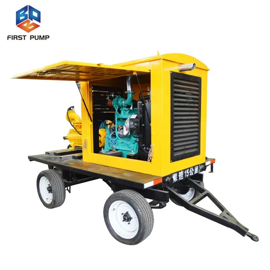 Diesel Engine Multistage 1000 Psi Centrifugal Pump Light Duty Trailer Pump
